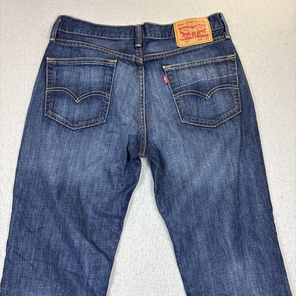 Levi's 514 Straight Fit Jeans Mens Fitss 32x32 Blue Denim Classic Levi Strauss - Picture 5 of 15